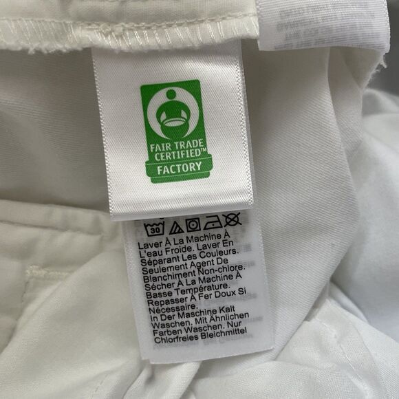 J.CREW Pleated Pants Women 10 Button Front Wide Leg Chino Cotton White BZ697 - Picture 10 of 13